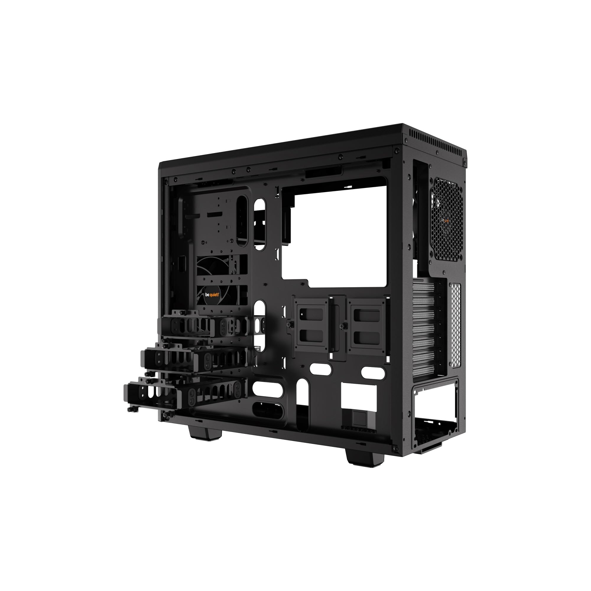 be quiet! Boîtier PC Pure Base 600 Black, 2 Ventilateurs Pure Wings 2, radiateurs jusqu'à 360 mm, Commande de Ventilateur à 3 Niveaux
