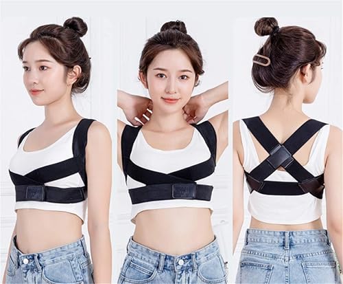 Miniatura 4 de Corrector de postura de espalda, soporte de clavícula debajo de la ropa para mujeres y hombres para la parte superior y baja de la espalda, ayuda a