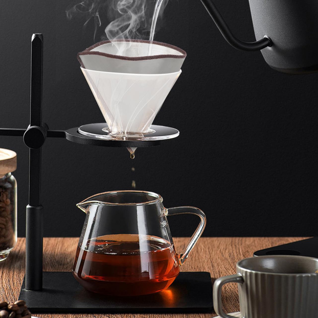 Filtres à Café En Papier, 350PCS Filtres à Café Jetables Ronds Filtres De Remplacement Pour