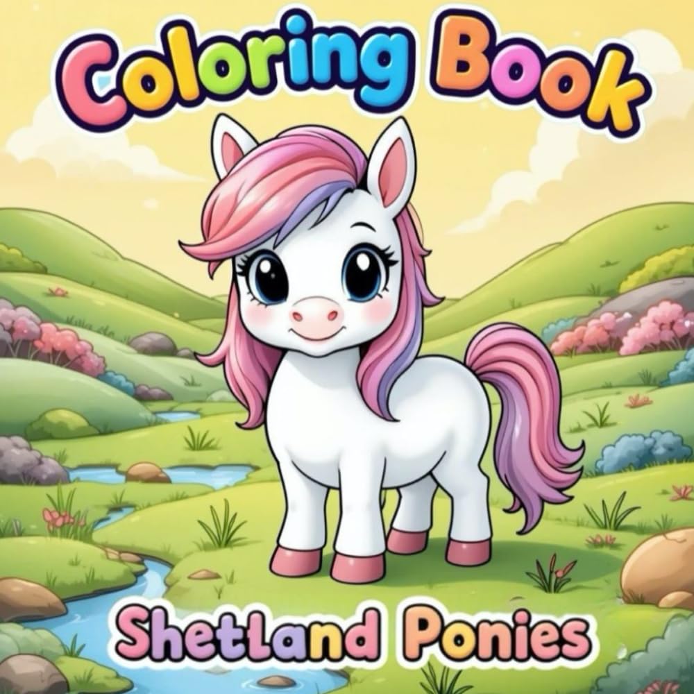 SHETLAND PONIES: COLORING BOOK