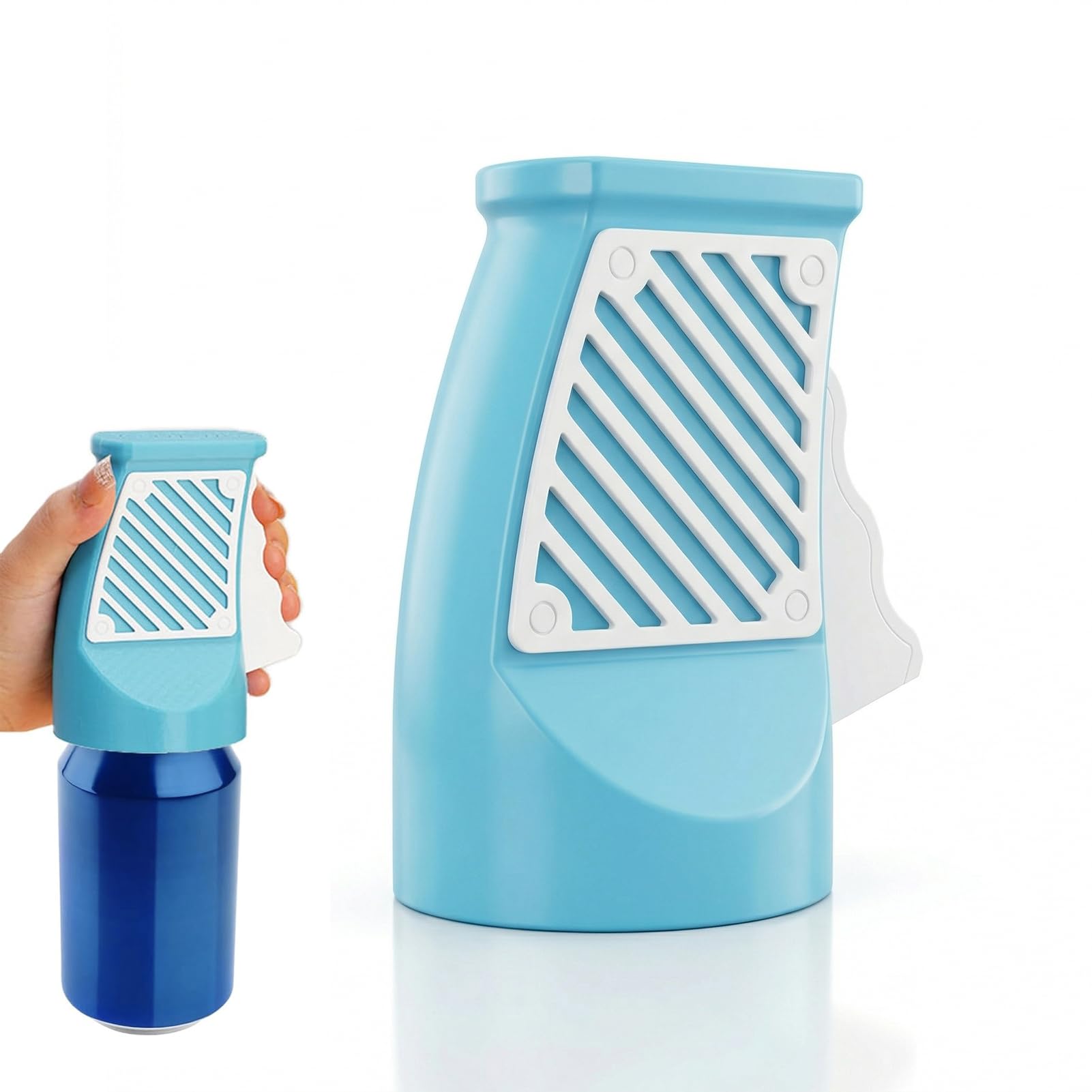 3D Printed Beverage Can Opener,Beer Can Opener - Can Opener, Beer Soda Can Opener, Fun Durable Aluminum Can Tab Removal Tool, Stop Spilling For All Ages,Easy Opening,Nail-Friendly (Blue)