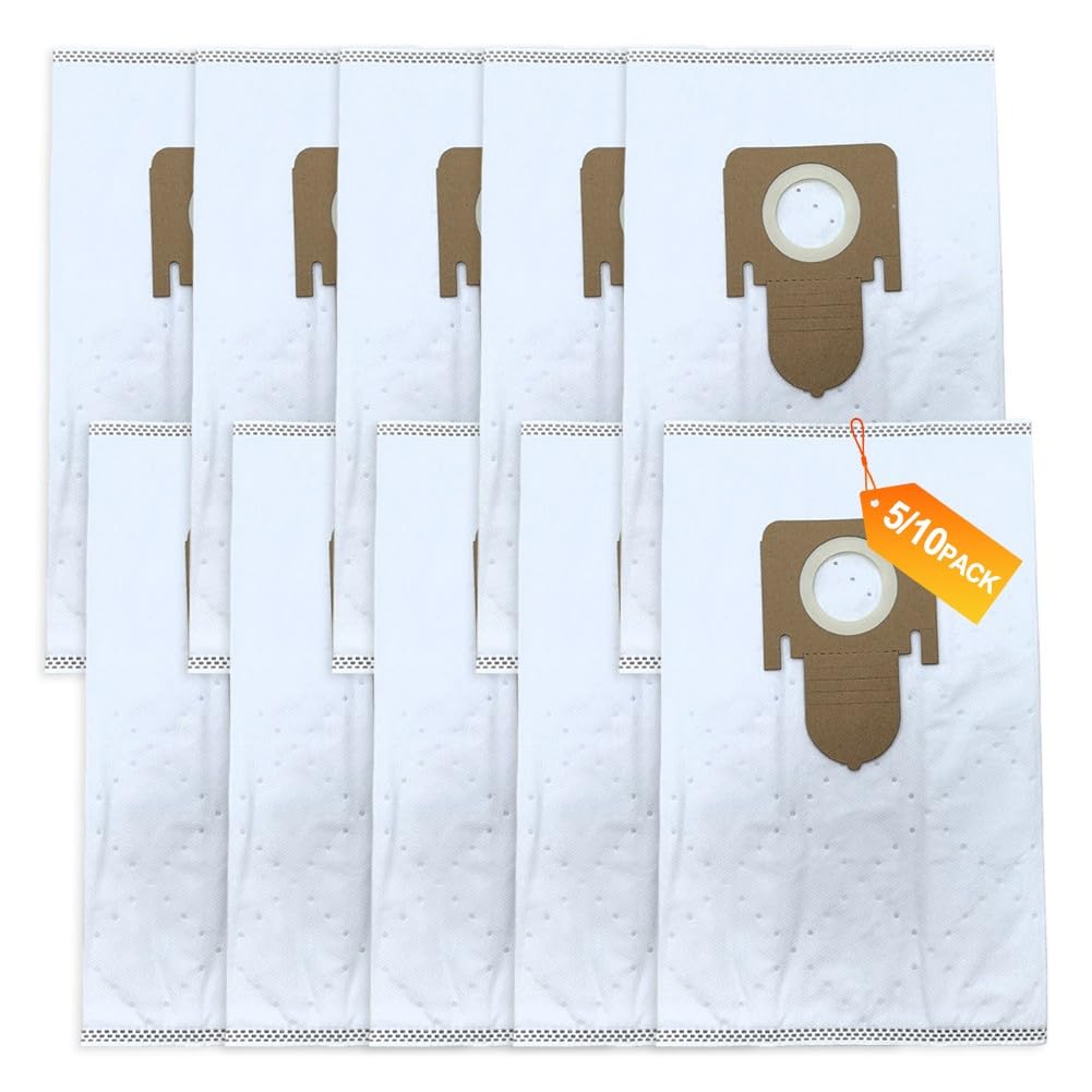 Sacs d'aspirateur en non-tissé à 5 couches compatibles avec Thomas pour Aqua PET & Family - Sacs à poussière en non-tissé - Ajustement précis pour débris secs et humides - Blanc