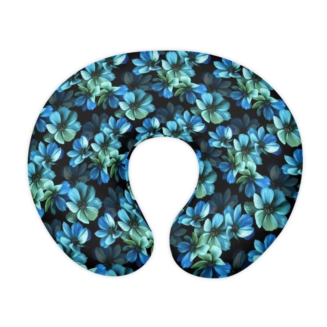 Jeiento Hawaii Floral Nursing Pillow Covers Breathable Blue Flowers Pillowcase Feeding Pillow Covers for Newborn Infant Bottle Breast Feeding Pillow Positioner Case