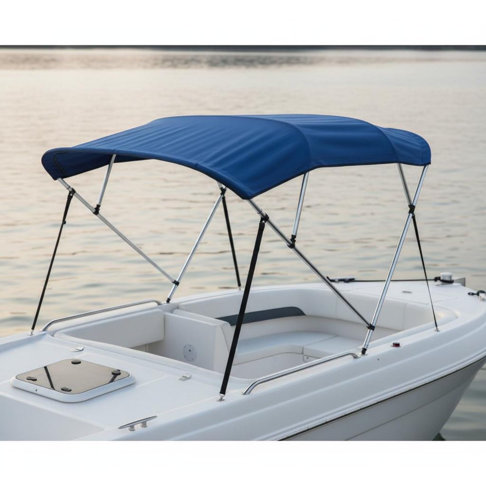 Tenda Barca Tettuccio Copertura Parasole Riparo in Oxford 600D Anti Scolorimento Impermeabile E Protettiva Dai Raggi Staffe con Viti a Mano in Nylon, 4-Beam-01