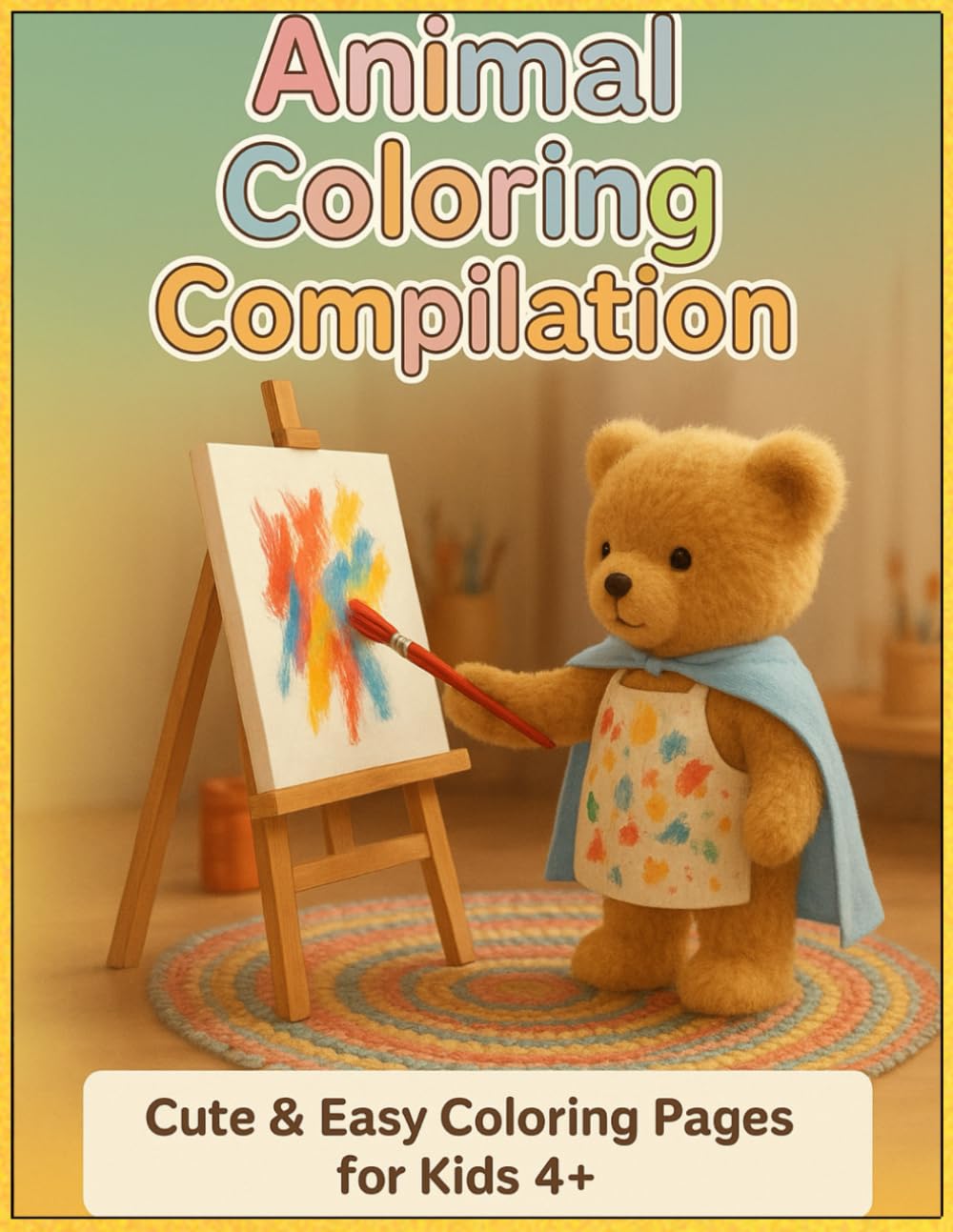 Adorable Animal Friends Coloring Book: Simple, Relaxing Pages with Cute Forest & Pet Animals
