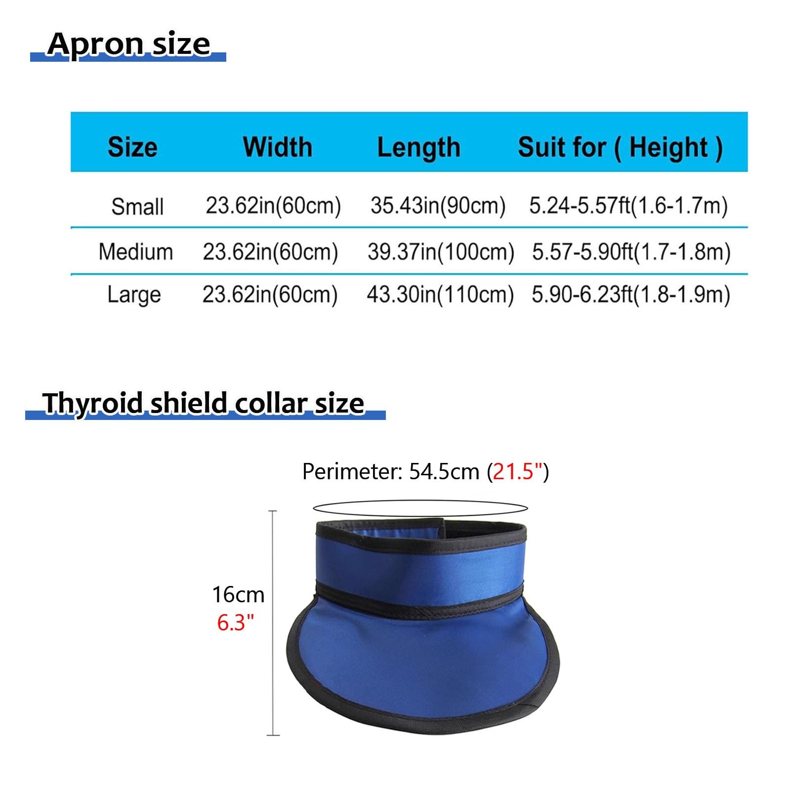 Delantal de Plomo Delantal De Plomo De 0,35 Mmpb con Collar De Protección Tiroidea para Rayos X, Juego De Traje De Plomo De Protección contra Radiación Dental, Ligero(Green,S)