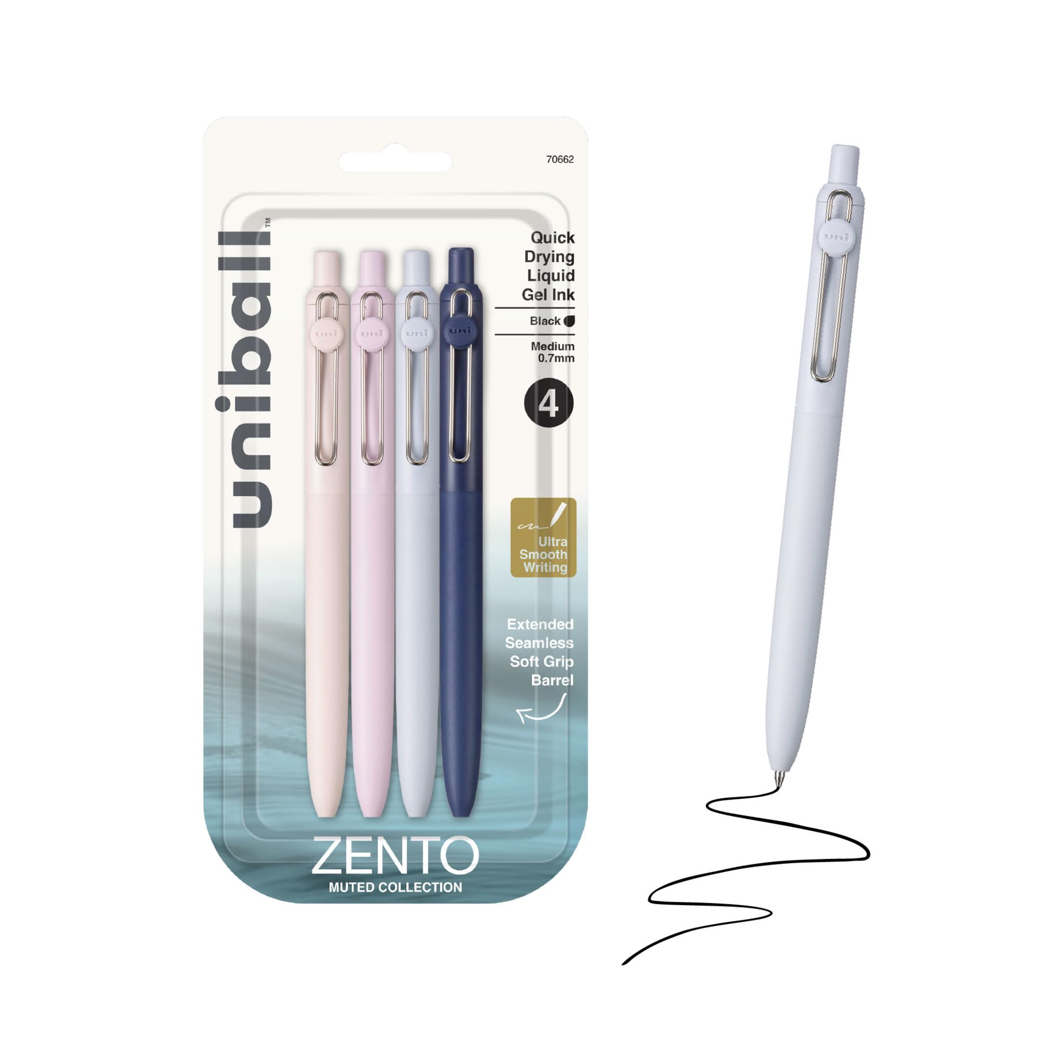 Amazon.com: uniball™ Zento Gel Pens, Black Ink, 0.7mm Medium Point