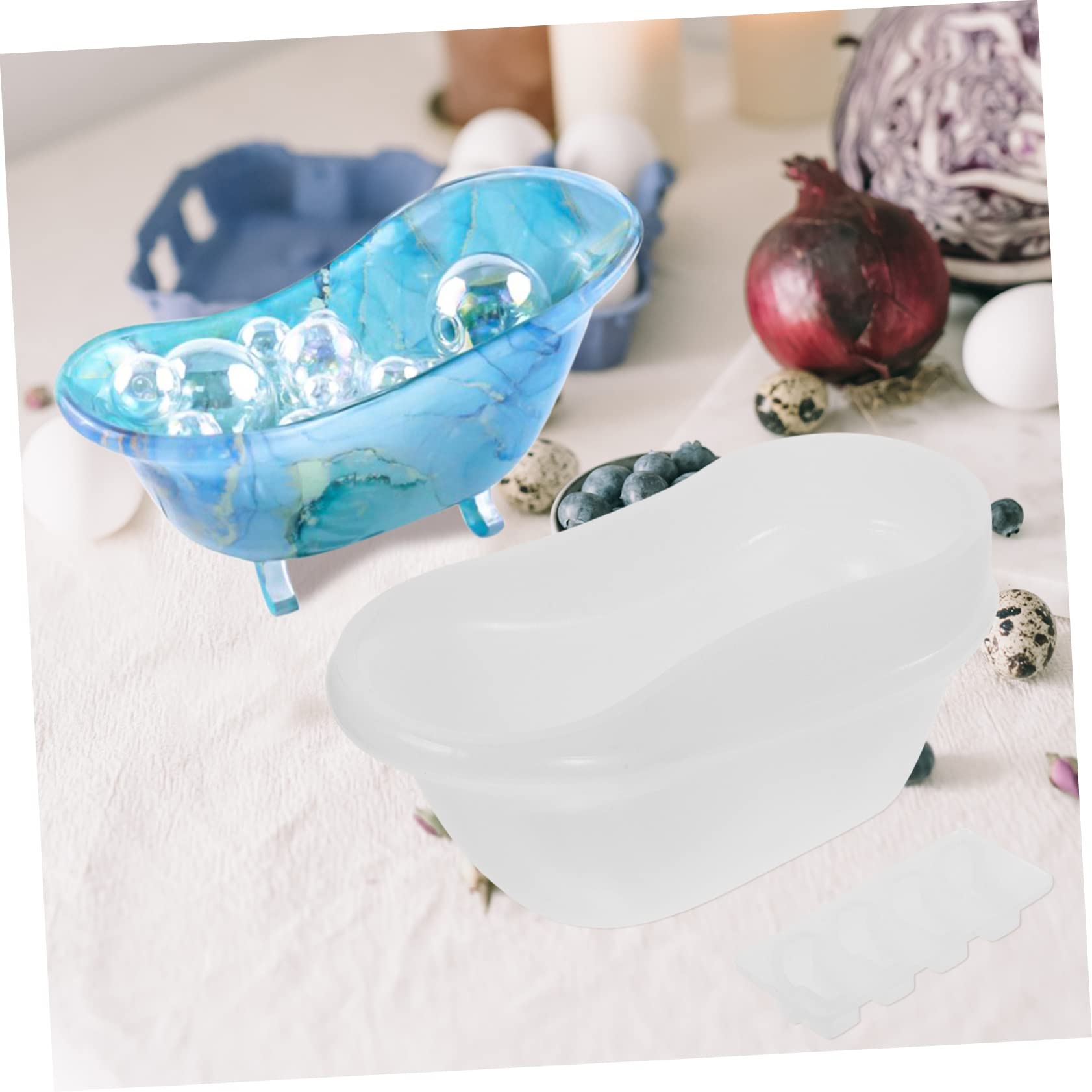 TEHAUX 3ensembles Moule Silicone pour Fabriquer Un Plateau Forme De pour Artisanat Tray De Rangement Et Décoration