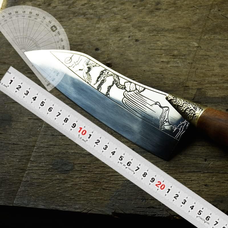 Meat Cleaver Knife, Hand Forged Meat Cleaver Sharp Blade Kitchen Knife China Longquan Kitchen Knife Kitchen Slicing Knife Cooking Tools