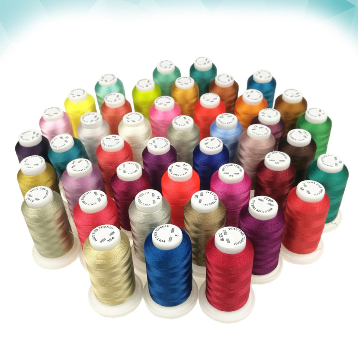 Hilo de Bordar 4 Colores 120d/2, de Poliéster, 500m para Niños