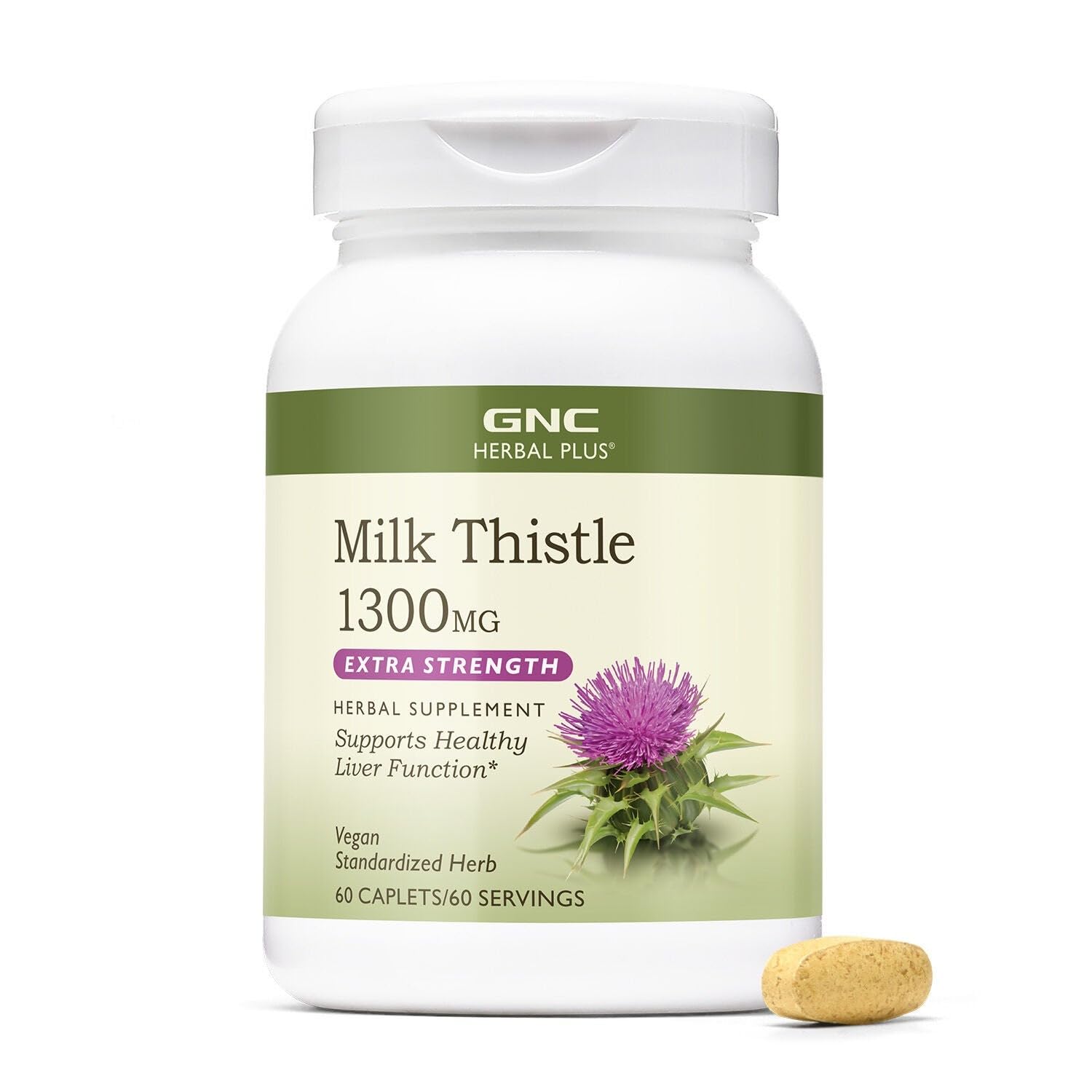 GNC Herbal Plus Milk Thistle 1300mg, Extra Strength, 120 Caplets — Amazon image 5