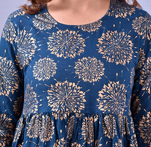 Image of Rayon Printed Anarkali Kurta for Womens