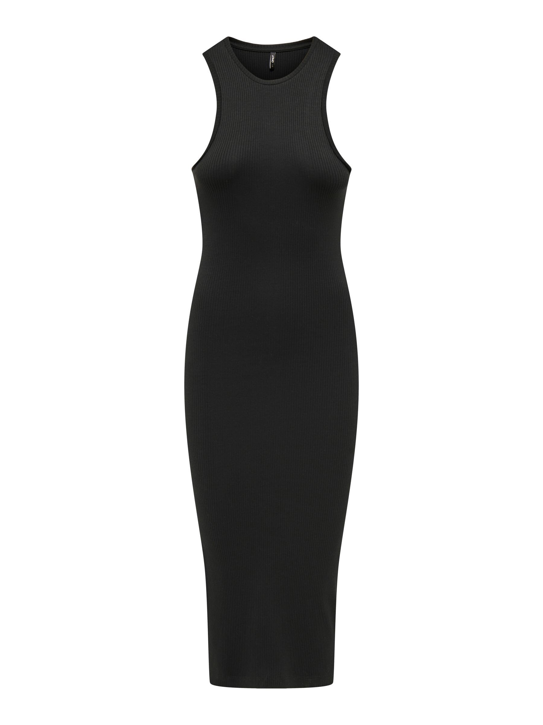 ONLY Womens Onlbelfast S/L Midi JRS Noos Dress, Black, XS UK