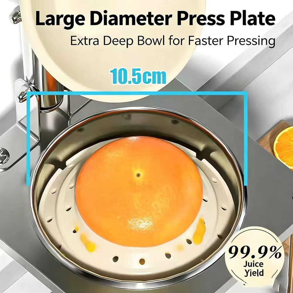 Exprimidor Manual De CíTricos, Exprimidor De Naranjas De Acero Inoxidable 304 De Uso Comercial, Exprimidor De Palanca Resistente Con Cabezales De Doble PresióN, Para Cocinas DoméSticas Y Bares