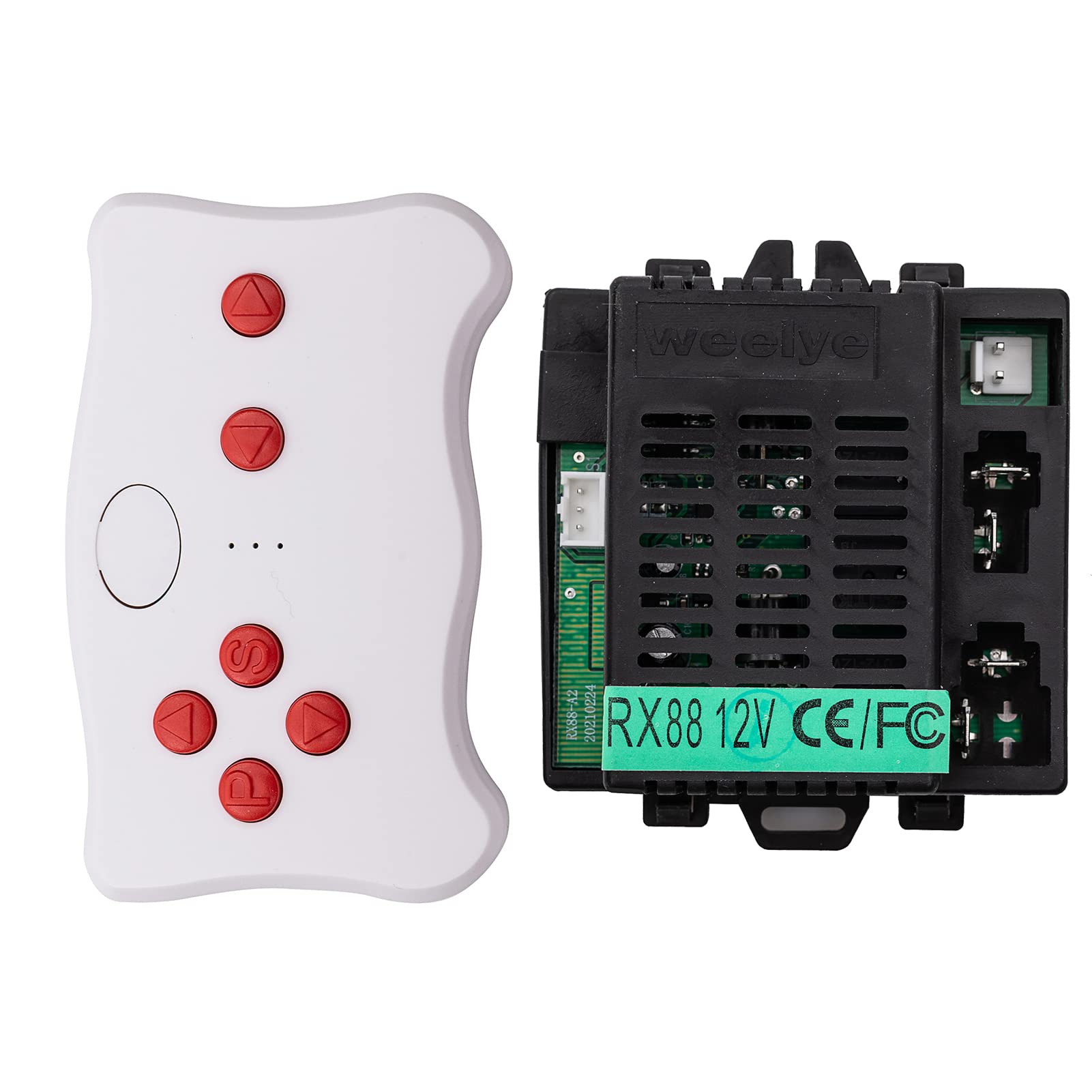 weelye RX88 12V FCC 3P Receiver and Remote Control Child Ride-Ons Toys Car 12Volt Accessories for Children Electric Ride On Car Replacement Parts