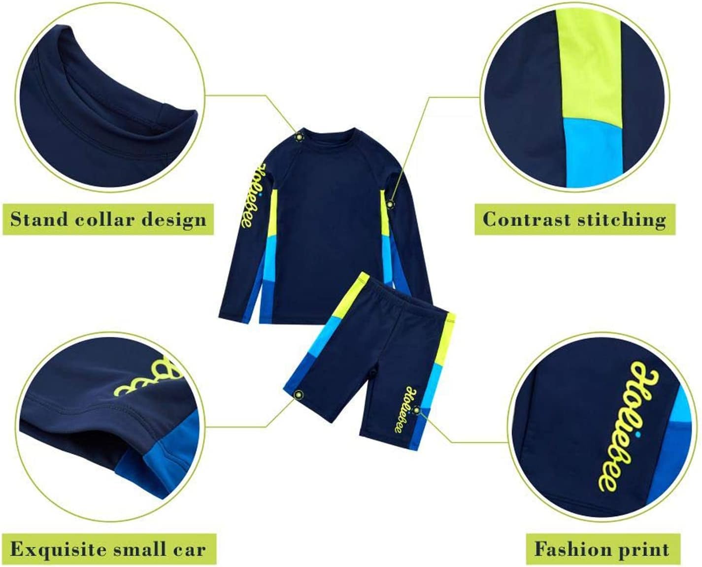 Boys Swimsuits UPF 50+ Sun Protection Rash Guard 2 Piece Kids Bathing Suit 4-16 Years - Image 5
