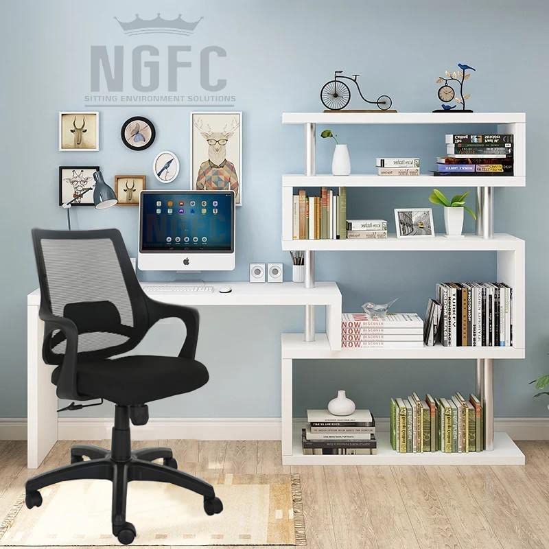 Image of NGFC Office Chair Ergonomic Nylon Base Mono Chair Office with Tilt Lock Mechanism High Comfort Seating Ergonomic Chair for Home & Office