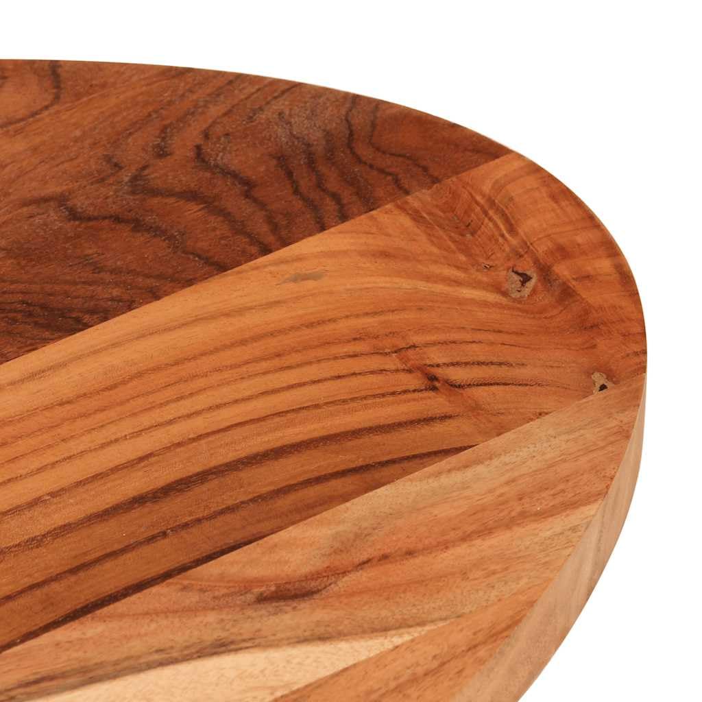 Stół owalny 120 x 50 x 2,5 cm, lite drewno akacjowe | Naturalne wykończenie, zamiennik stołu, łatwa do czyszczenia powierzchnia, rustykalny design