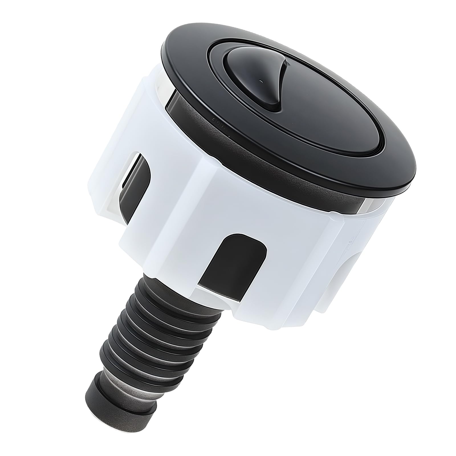 Jtqyfi Round Black Shockproof Abs Flush Button With Responsive Cable Technology Smooth Bathroom Upgrades Solution Suitable For Bathroom Quick Response Toilet Button