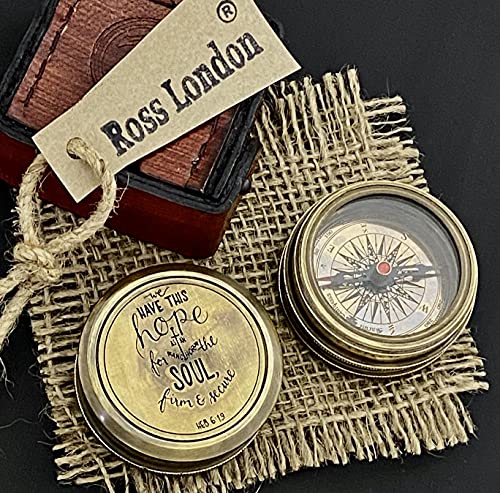 Ross London - Bussola tascabile in ottone con