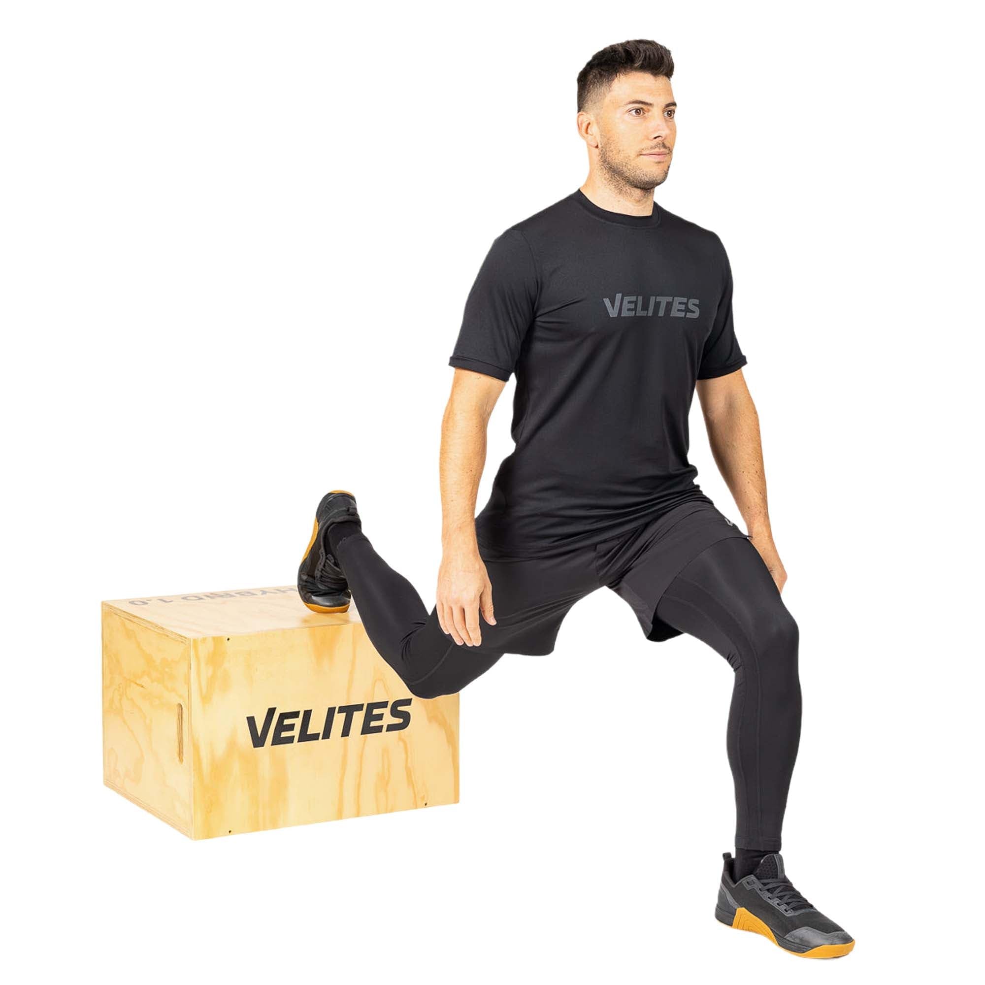Velites - Męskie legginsy sportowe Holo Oficjalne gry Crossfit Games - Wysoka kompresja projekt techniczny