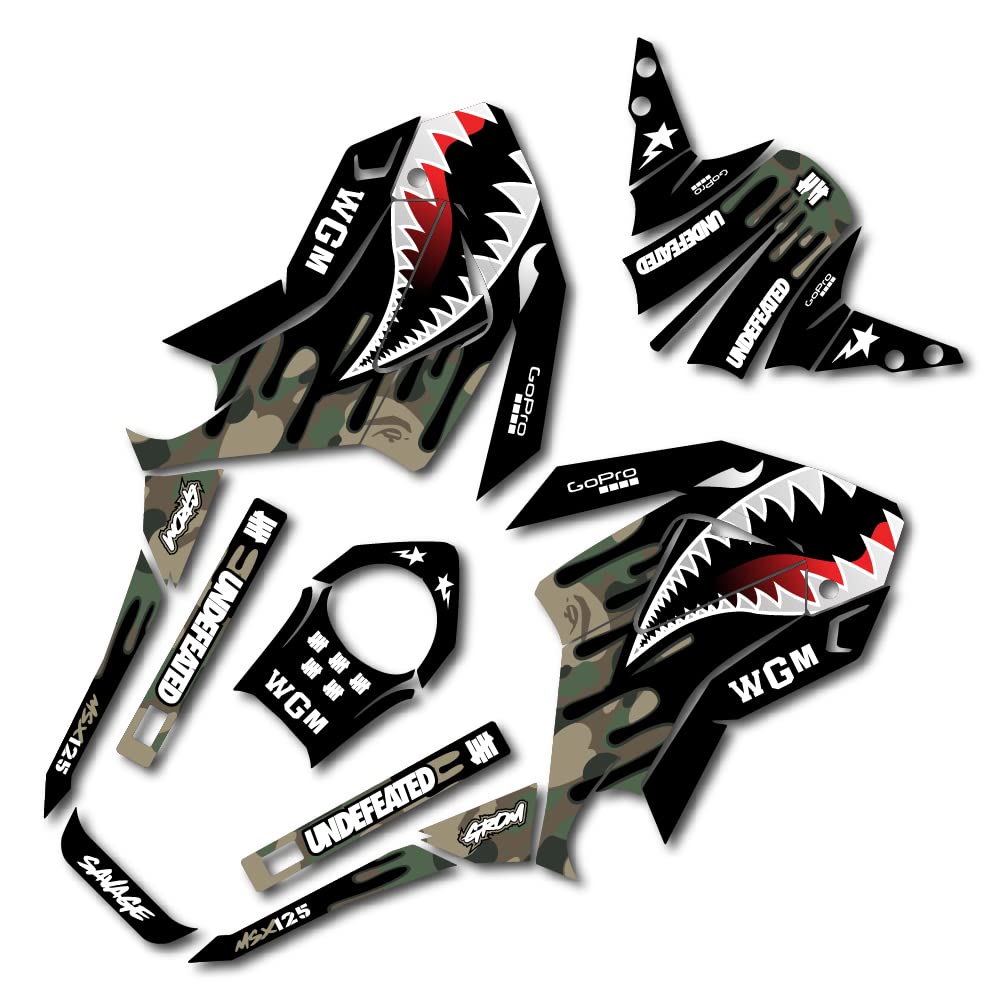 Woodland Savage Graphics Fits Honda GROM 13-16 MSX125 Decal Kit