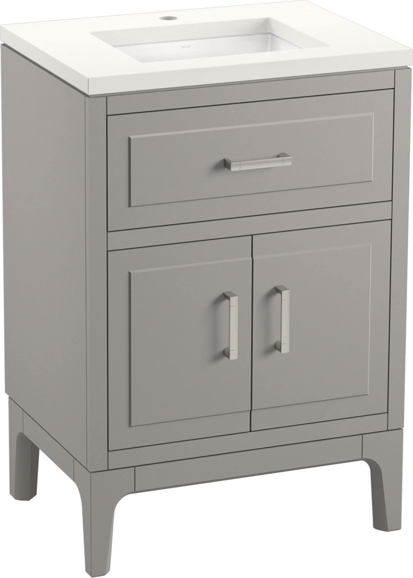 KOHLER 33551-ASB-1WT Seer 24" Bathroom Vanity Cabinet with Sink and ...