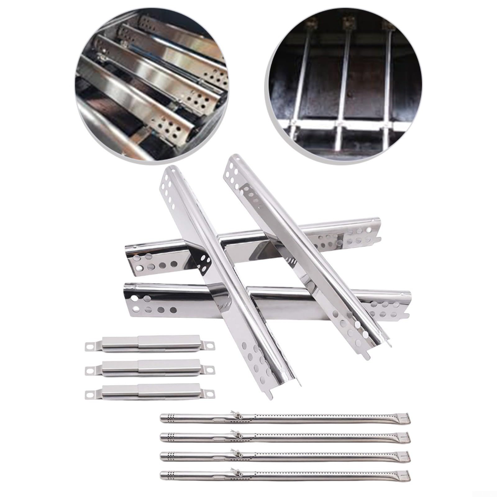 In Acciaio Inox Grill Piastre di Calore Bruciatore Tamers Parti di Ricambio Per Charbroil Performance 2 3 4 5 6 Burner Gas Grill Modelli