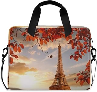 XIXIKO Francia Parigi Eiffel Tower Borsa per computer portatile espandibile Trolley borsa per donne uomini con tracolla staccabile per lavoro, viaggio d'affari iPad MacBook