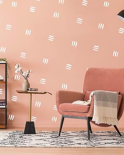 Miniatura 3 de Calcomanías de pared de líneas blancas modernas calcomanías de pared extraíbles estilo bohemio decoración de pared para despegar y pegar arte