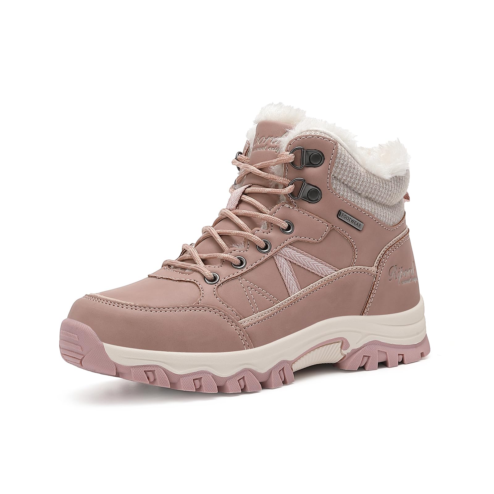 Womens Hiking Snow Boots Winter Boots Comfortable Warm Fur Shoes for Outdoor