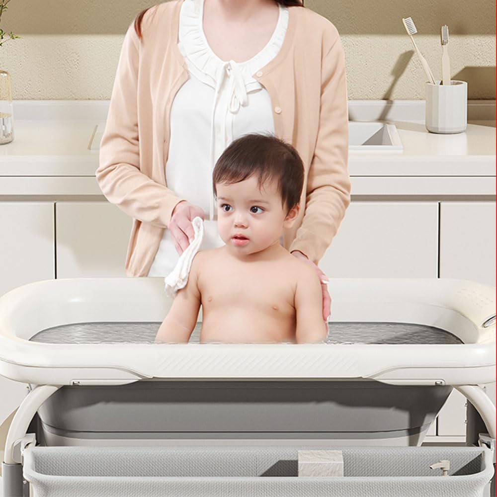 Baninni 2 in 1 Tavolo fasciatoio con bagno Ramona Grigio