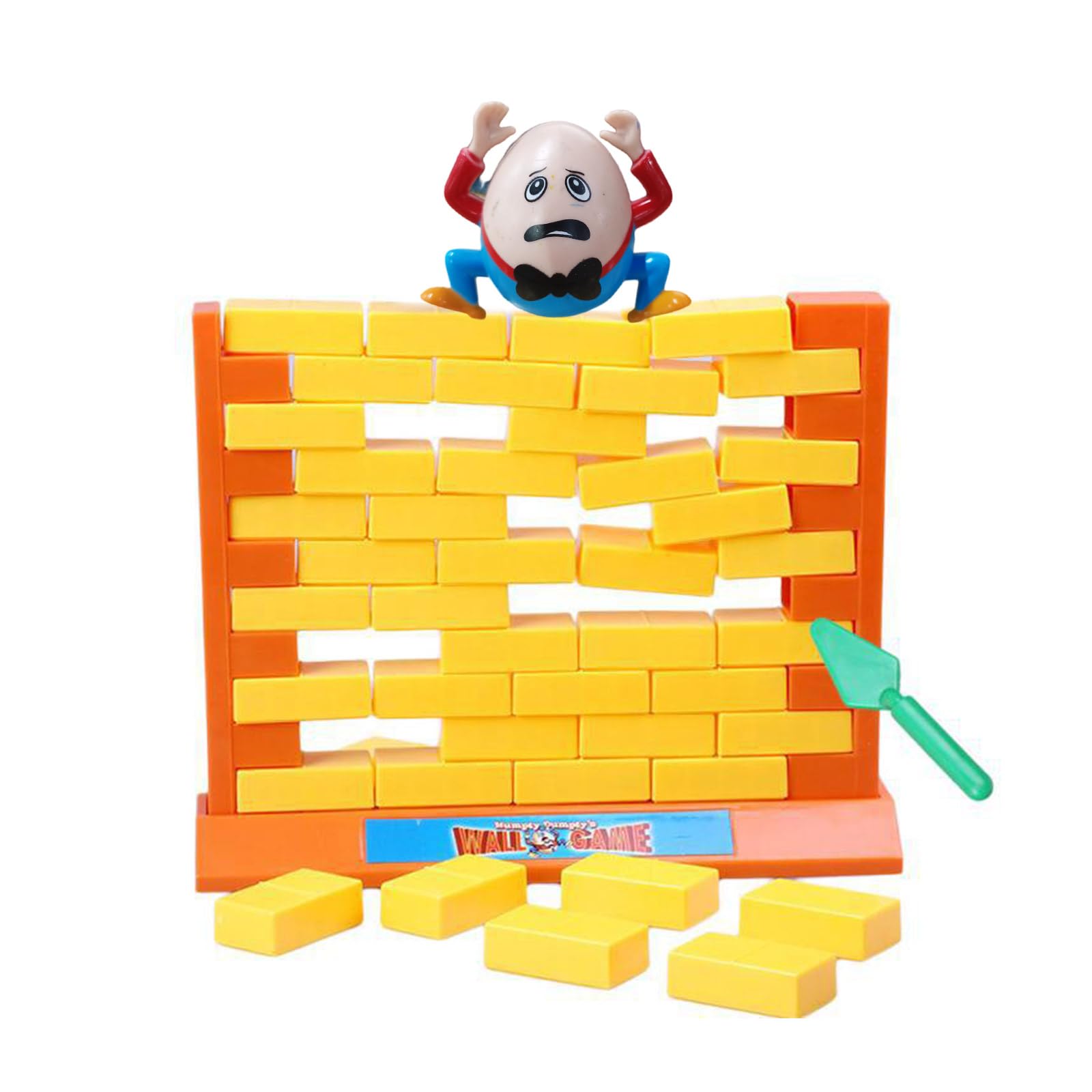 Funny Wall Game Toy for Kids Push Bricks and Make the Doll Fall Children Gifts Topple the Doll with Brick Plastic