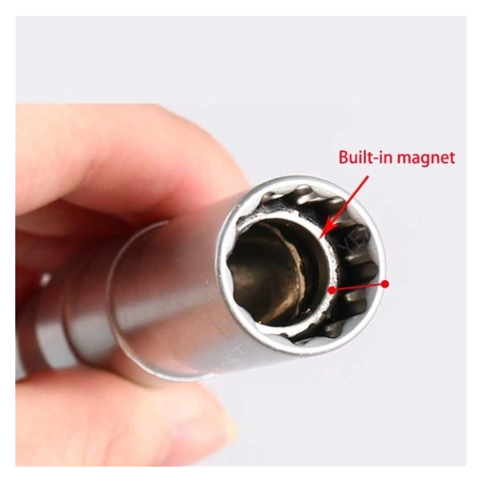 Herramientas de reparación de automóviles, bujía de Pared Delgada de 14 mm y 16 mm, Junta Universal con Llave de Tubo Flexible magnética, Herramienta de reparación de automóviles (Color: 16 mm)