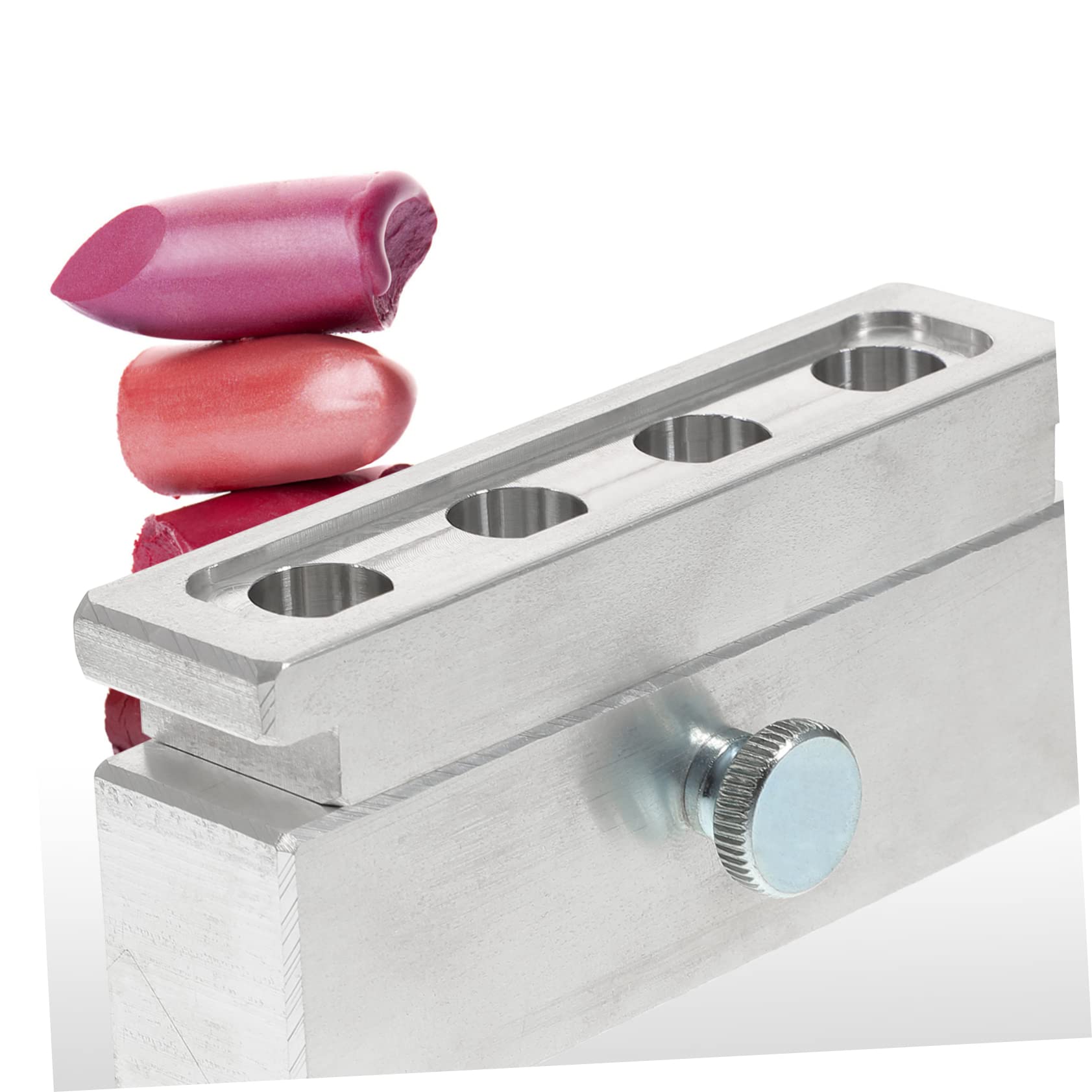 Lippenstift Selbstgemacht Satz aus Aluminiumlegierung mit 4 Löchern Hochglänzend und Fein Poliert Langlebig für Lippenbalsam Herstellung und Kreative Lipgloss Form