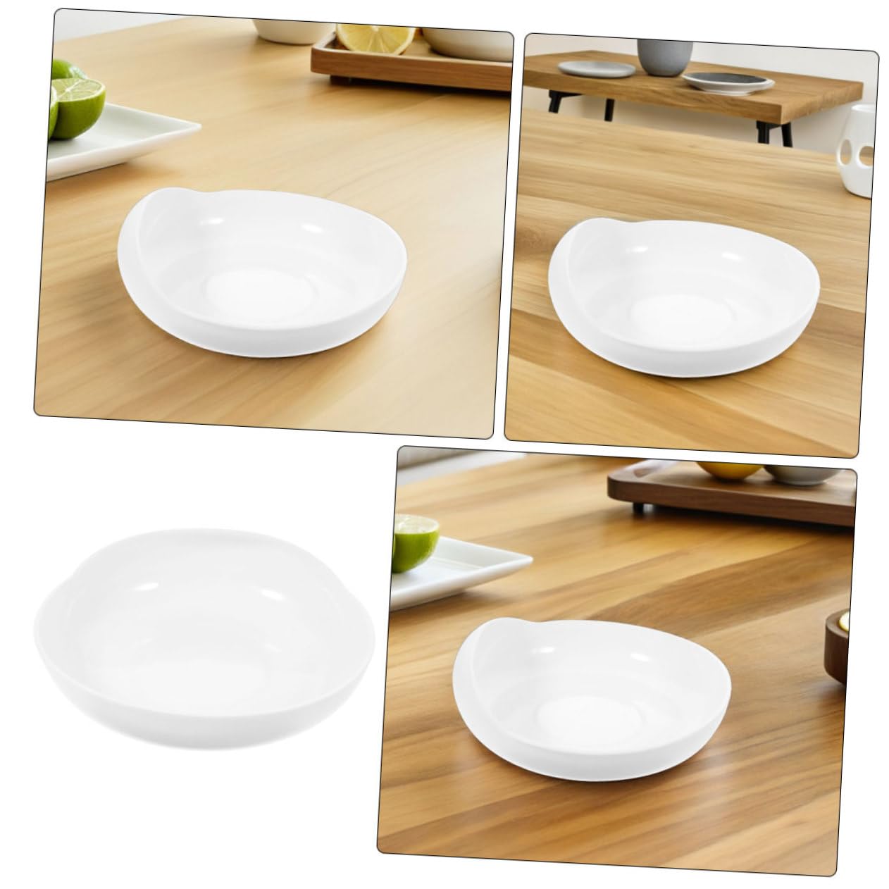 Assiette Anti-Déversement Ronde avec Ventouse 2 Pièces, Blanc | Silicone et Plastique, pour Repas Autonomes des Personnes Handicapées et Patients, Entretien Facile
