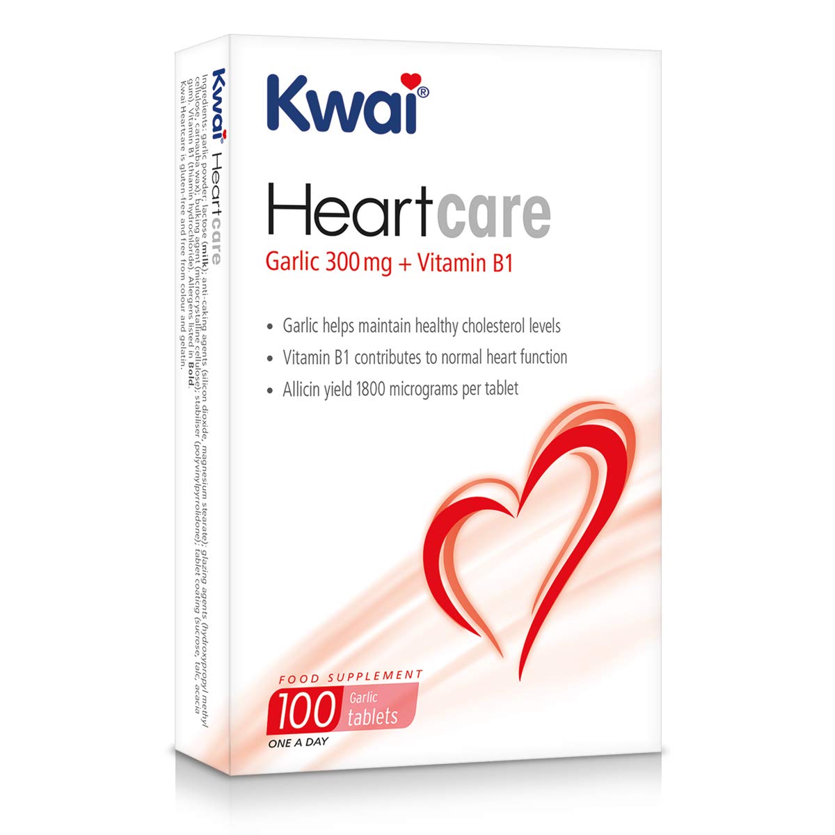 Buy Kwai Heartcare Garlic Vitamin B1 Contributes to a normal heart