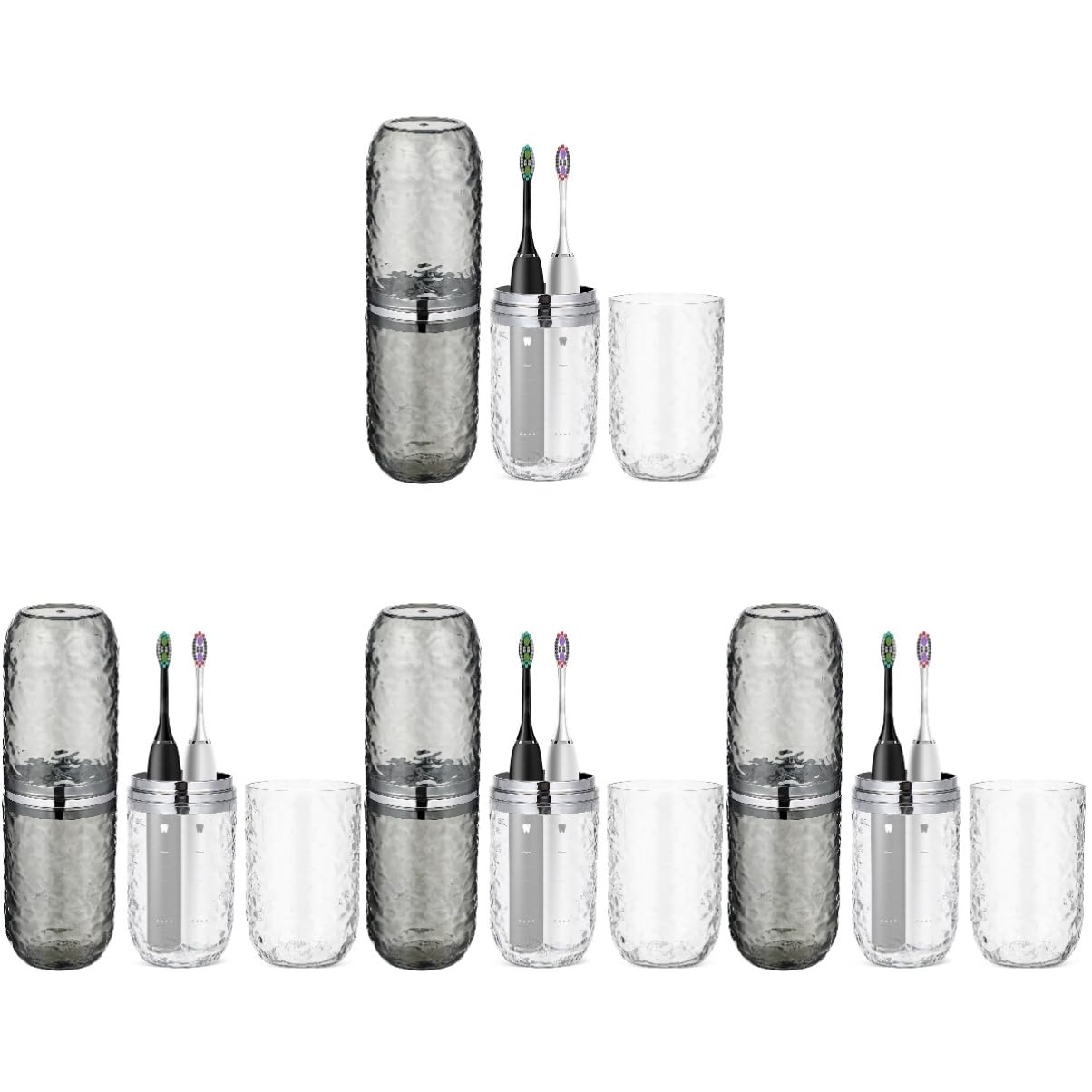 FOMIYES 4 Set Di Custodia Per Spazzolino Da Viaggio Porta Spazzolino Compatto Per Uso Domestico E in Viaggio Contenitore Per Spazzolino Da Denti 2 Pezzi * 4
