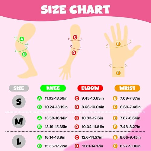 Miniatura 6 de JBM Rodilleras, coderas y muñequeras, equipo de protección para patinaje, ciclismo, patinaje sobre ruedas, patinaje en línea, scooter, equitación,