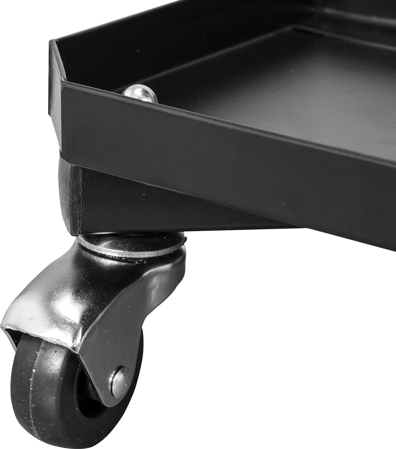 Torin ATR6350B - Asiento de garaje o tienda neumático: taburete mecánico acolchado ajustable con bandeja de herramientas, color negro