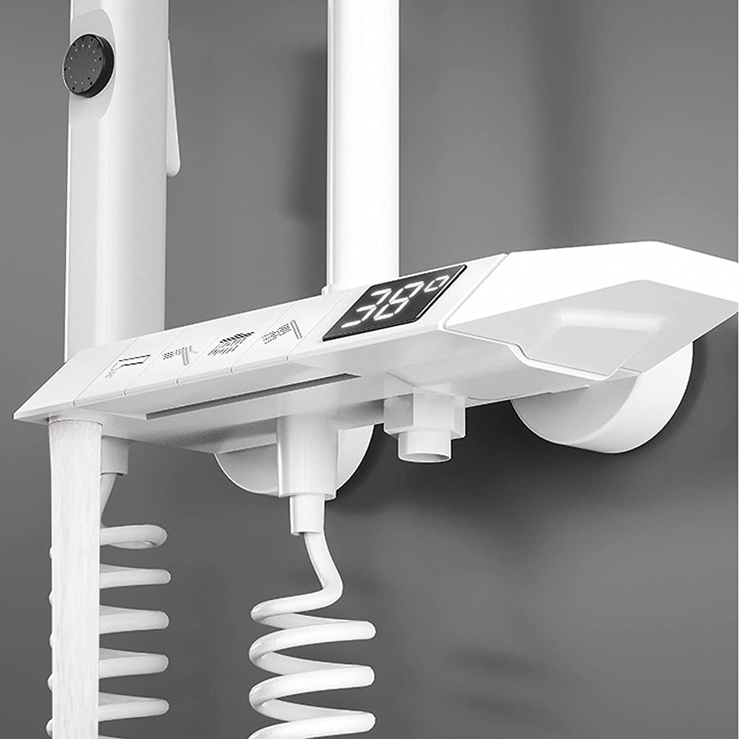 Set di rubinetti termostatici per Doccia, soffione a Pioggia con doccetta, Set di rubinetti a Parete Completi, Set a Vista con Doppia Testa, beccuccio per Vasca e Bidet a Mano