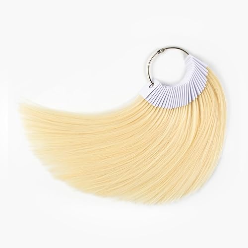 Miniatura 8 de TOFAFA Anillos de color de cabello 100% cabello humano muestras de prueba de muestras de color de 8 pulgadas Color de cabello gris 30 unidspaquete