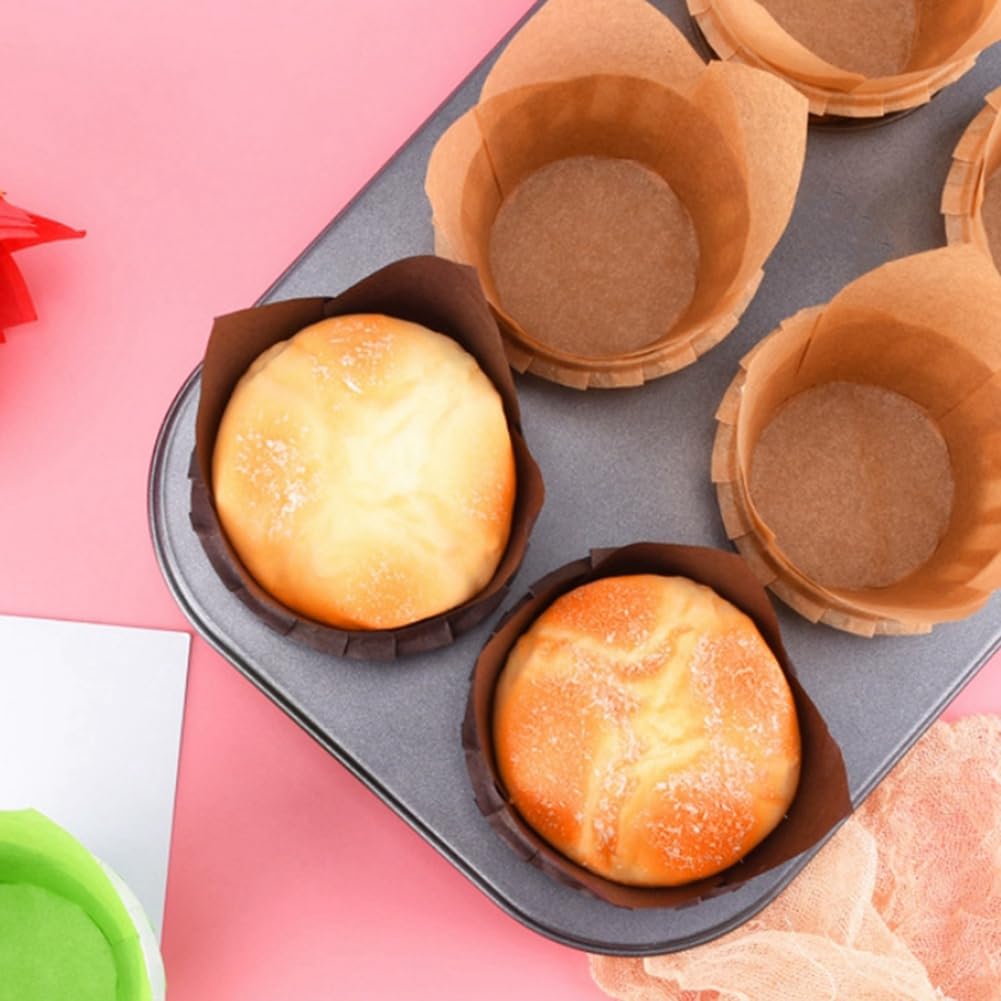 50 Pirottini Per Muffin E Cupcake In Carta Colorata - Nero, Per Festività E Pasticceria (80x50mm) - 3