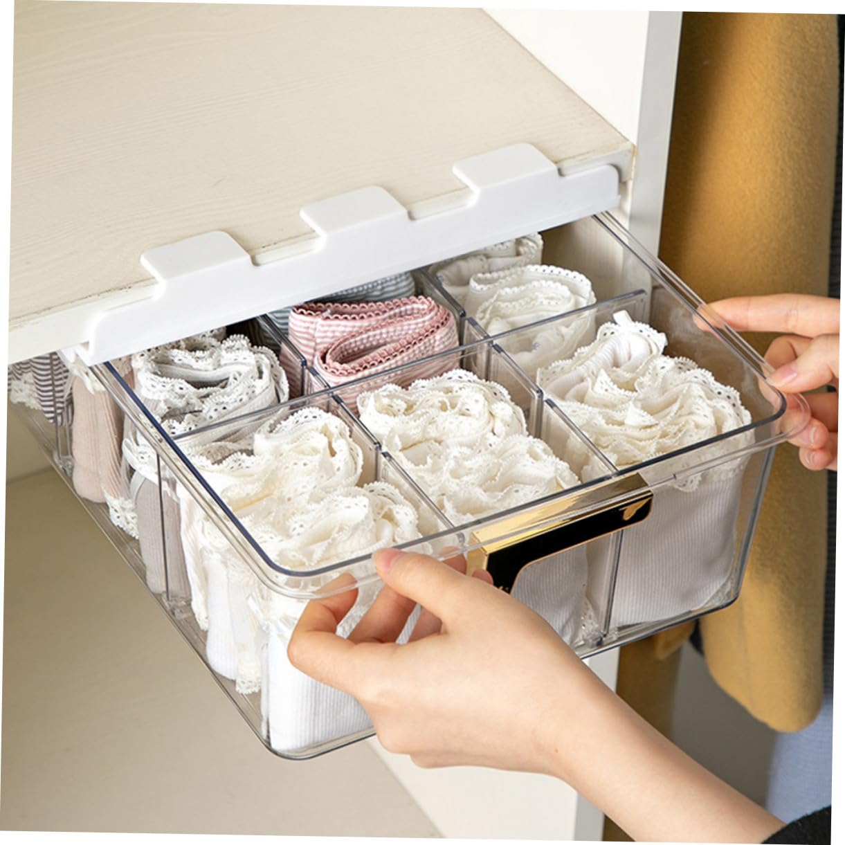 Sockenorganizer Schublade mit Mehreren Fächern aus Pet Transparent