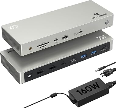 Minthouz Thunderbolt 4 Dock,12-in-1 40Gbps Thunderbolt Dock-Blazing-Fast