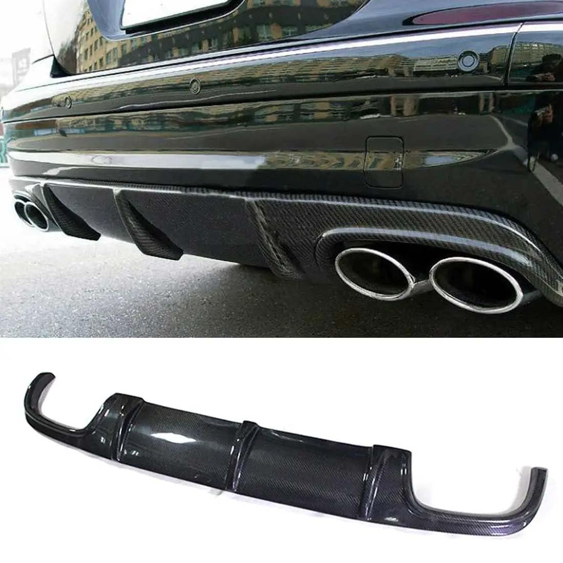 Dyfuzor tylnego zderzaka samochodu dla Mercedes Benz E-Class W211 E55 E63 AMG Sedan 4-Door 2002-2006, Splitter dolny bagażnik ABS zestaw spojlerów osłona zabezpieczająca akcesoria