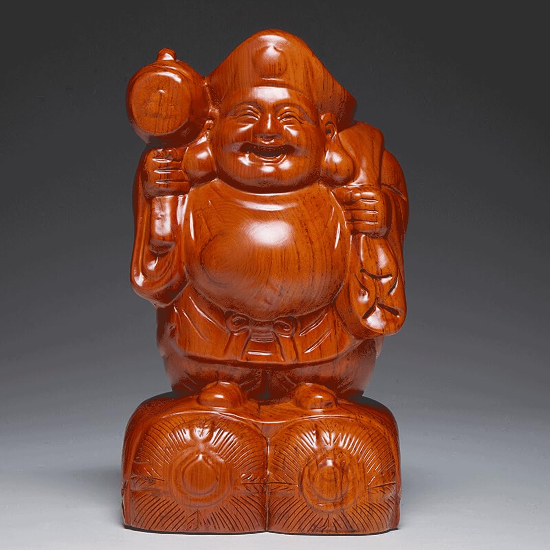 七福神 特大 大黒天様 一刀彫 木彫り