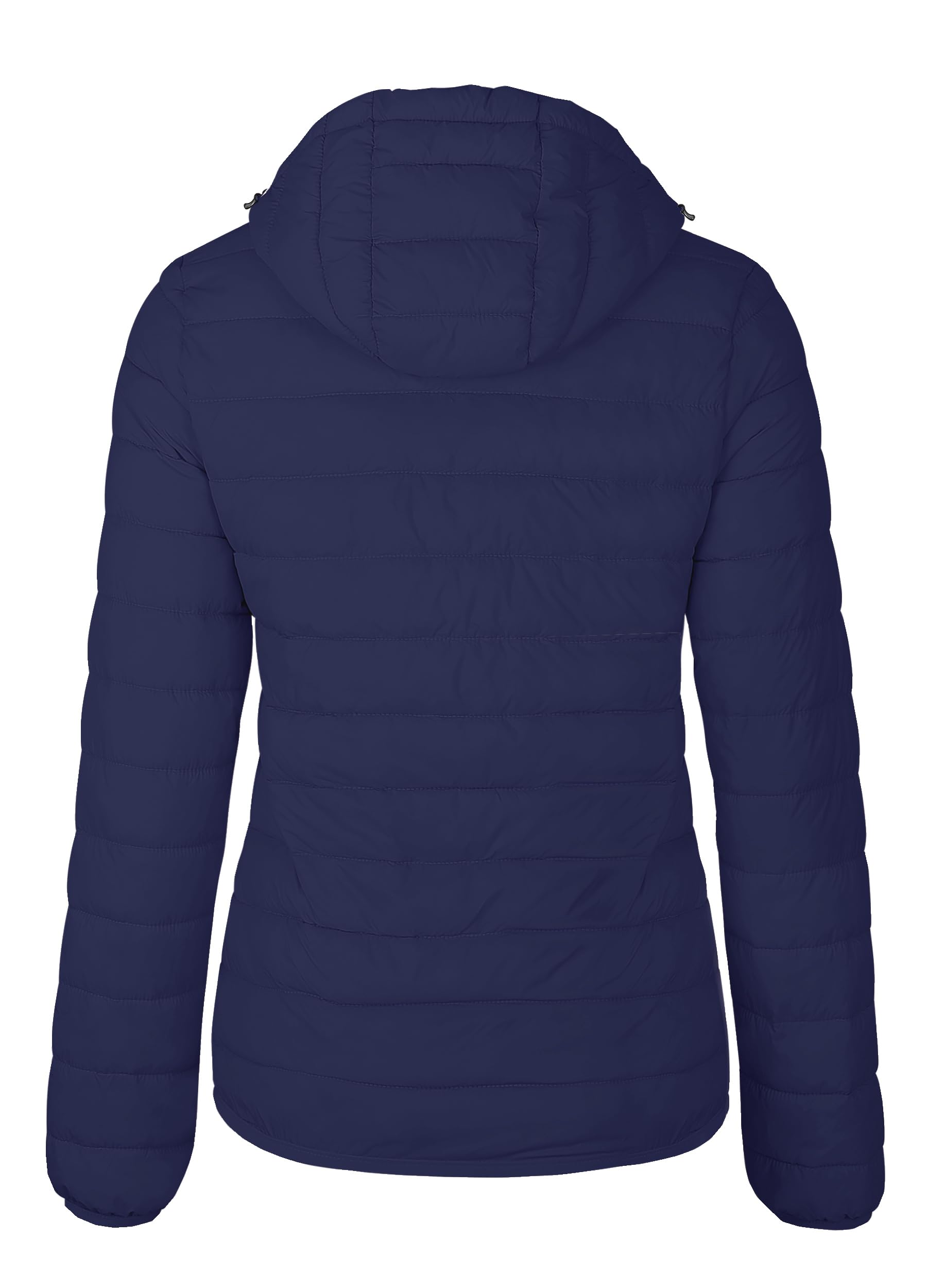 Veste matelassée légère pour femme - Veste rembourrée pliable avec capuche - Veste d'hiver chaude - Légère - Automne et hiver