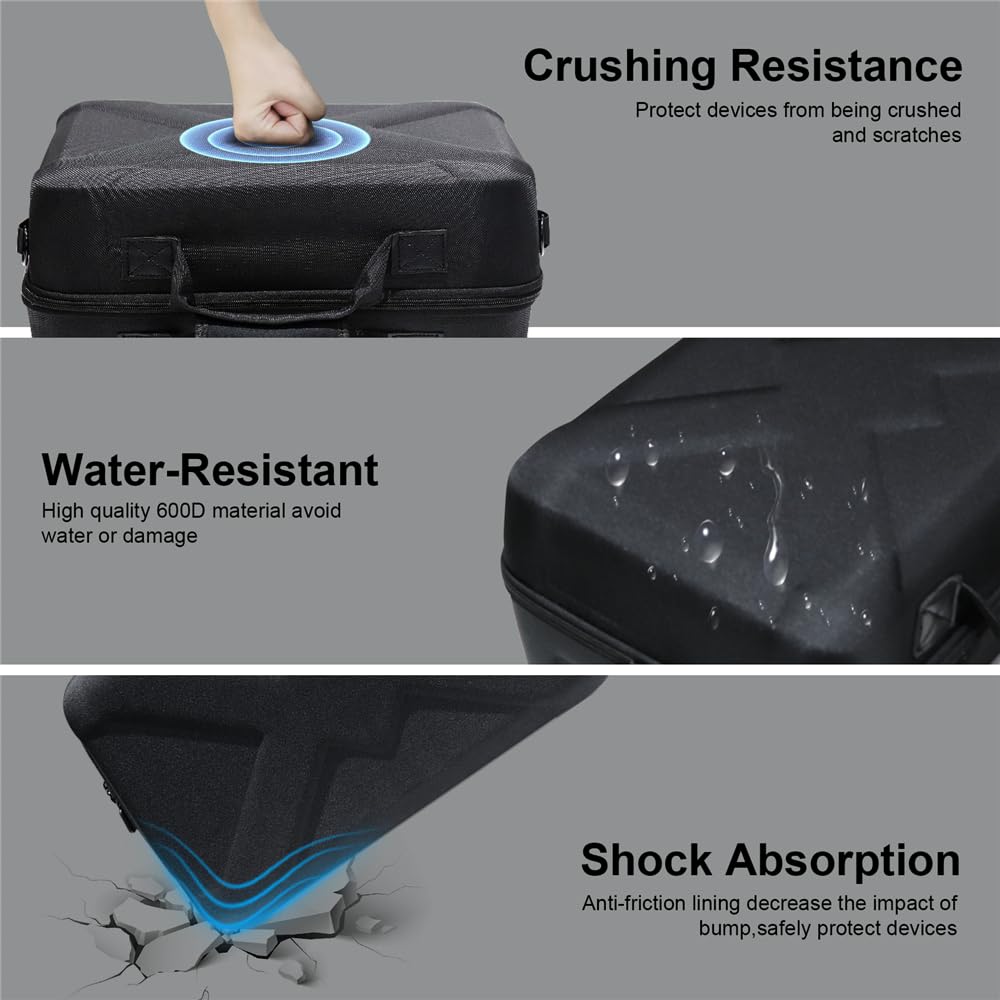 BeisDirect Custodia da viaggio per console PS5 Slim, custodia protettiva rigida in EVA antiurto con tracolla per PS/Playstation Portal Console Accessori, Nero , Custodia per il trasporto