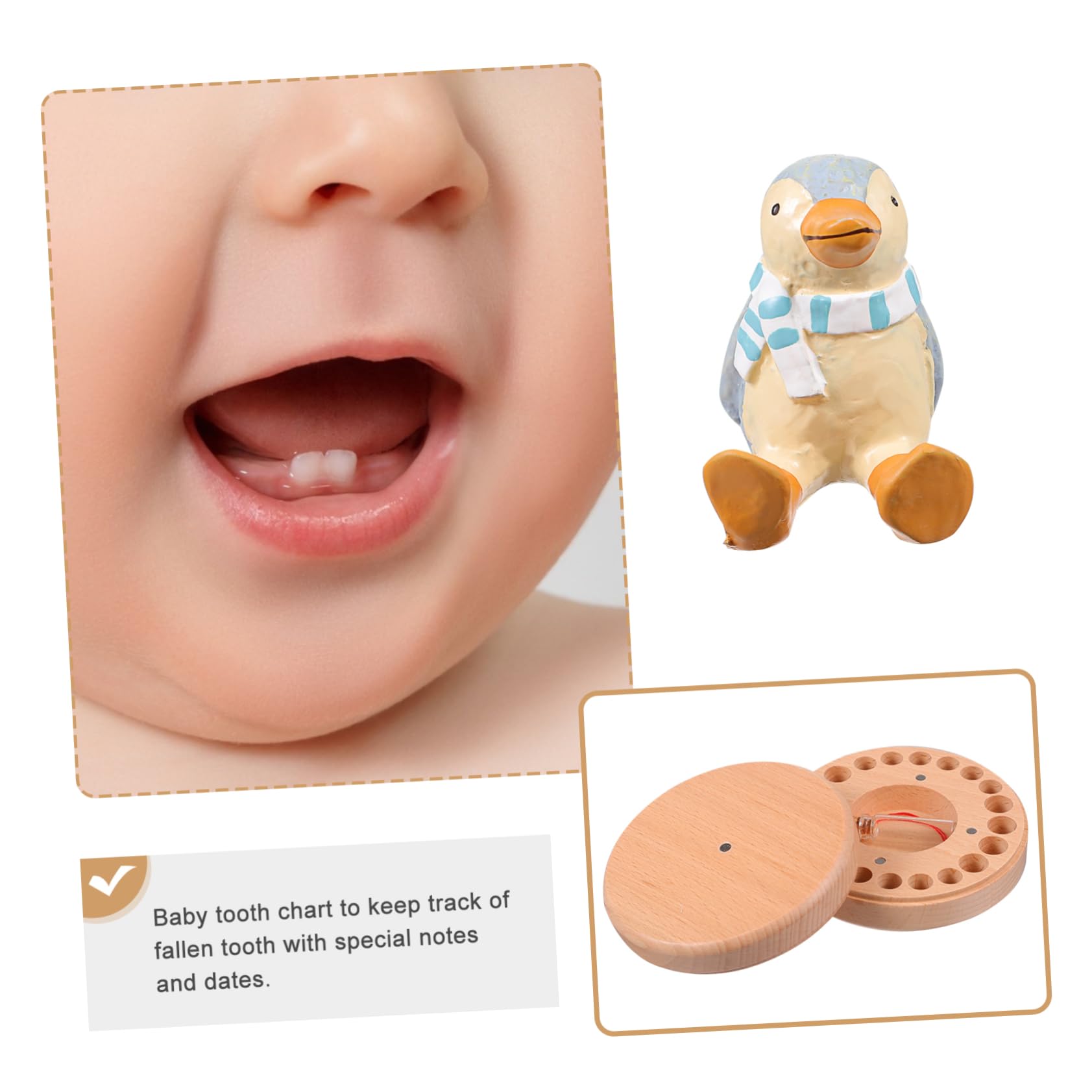 BESTonZON 1 Juego Caja conmemorativa de deciduos soporte para deciduos cajas de recuerdos porta de bebe titular de los material de haya